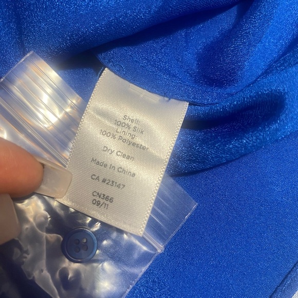 NWOT.  Talbots Blue Sleeveless Asymmetrical Camisole - Picture 7 of 11